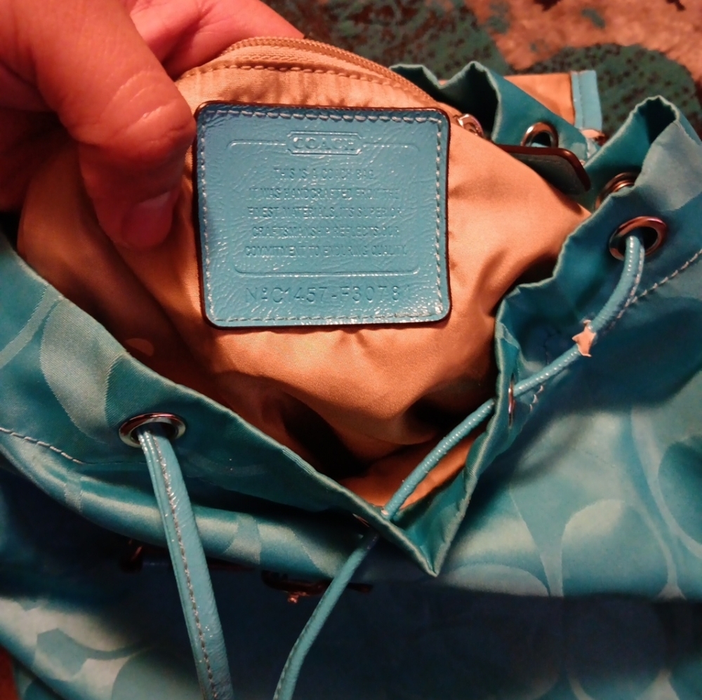 Coach Blue Backpack - Picture 7 of 8